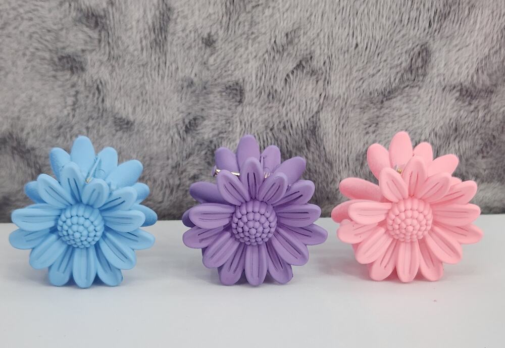 *NEW* 3 pc Daisy Flower Claw Clip Set - Pastel Hair Accessories Blue/Purple/Pink